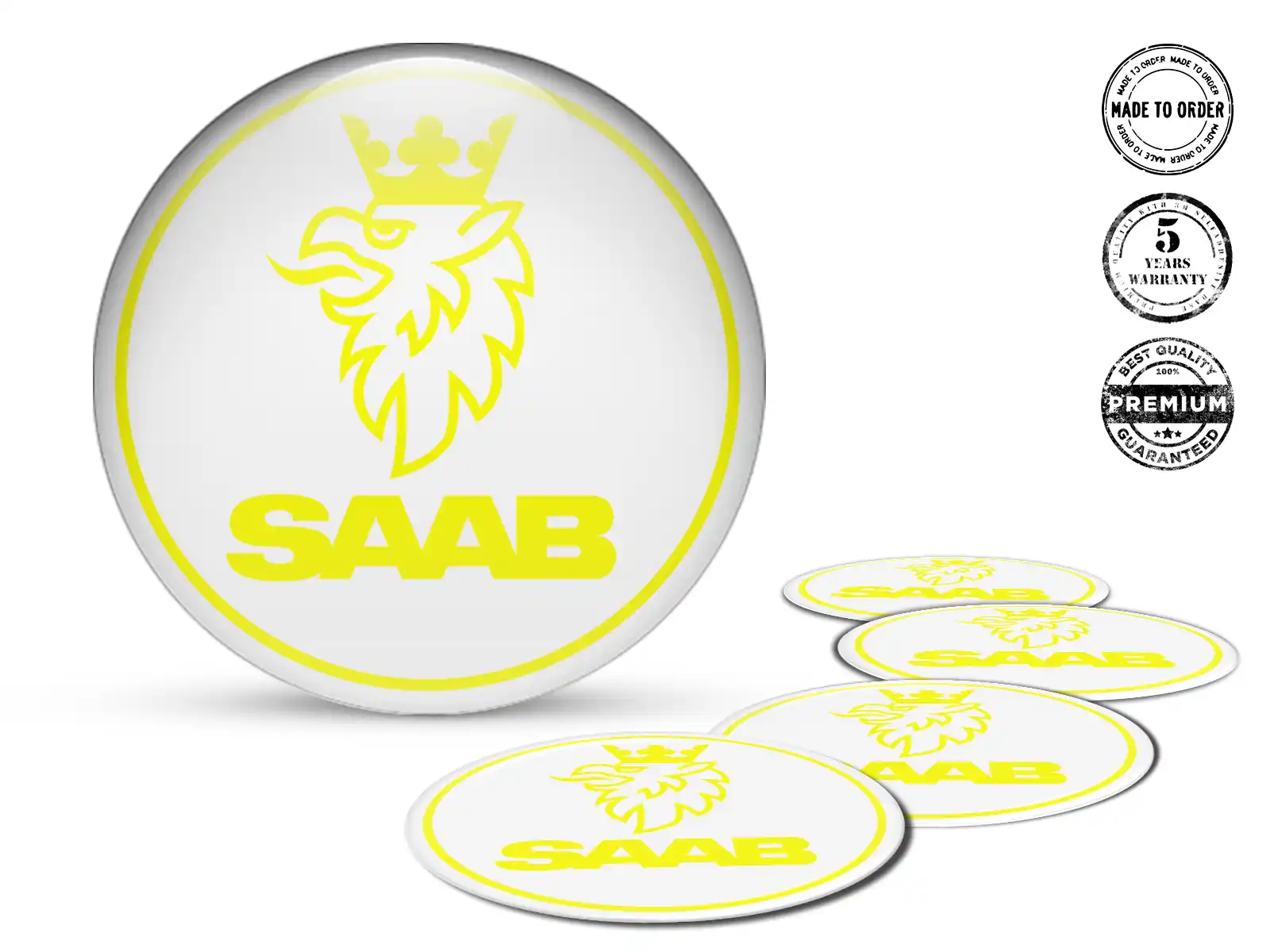 Saab Radaufkleber Metallisch Radiant Thrust Prism
